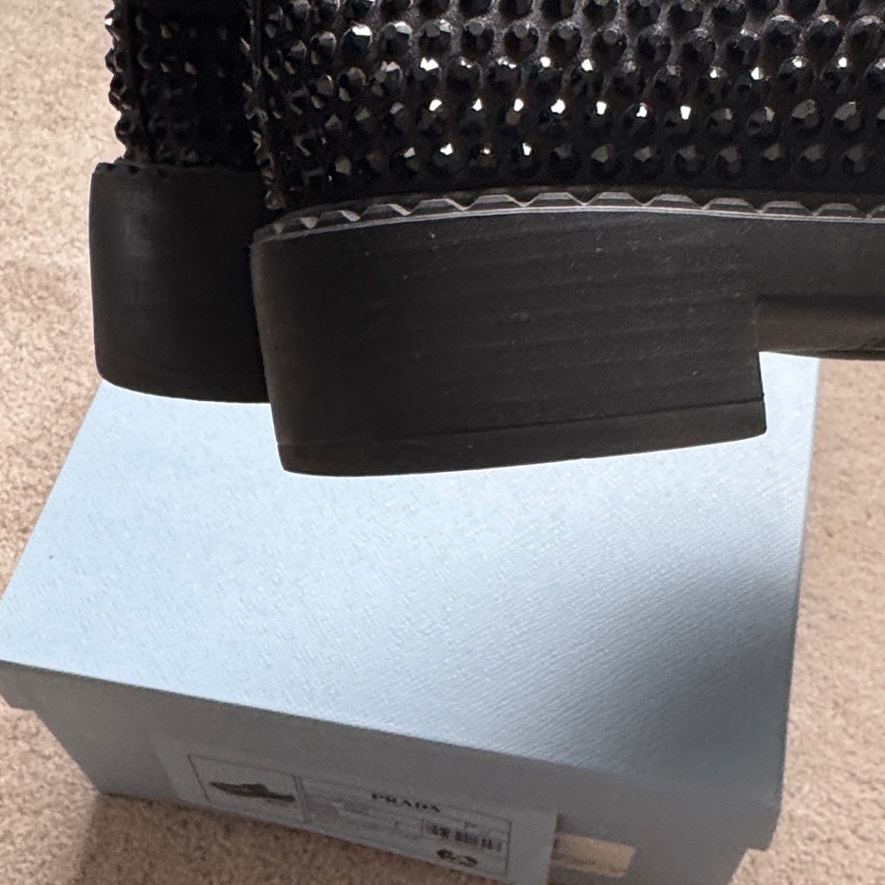 Prada black crystal loafers for women - Picture 4 of 6